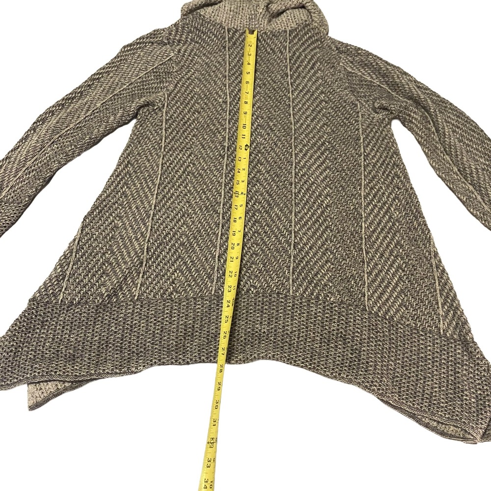 Eight Eight Eight Womens Gray Cotton Cowl Neck Sharkbite Hem Tunic Sweater Large - Picture 9 of 15